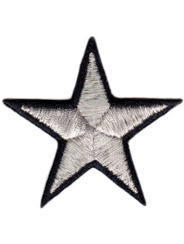 Gwiazdka srebrno-czarna