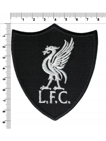 Naszywka naprasowanka LIVERPOOL termoprzylepna haft 9x8cm czarna